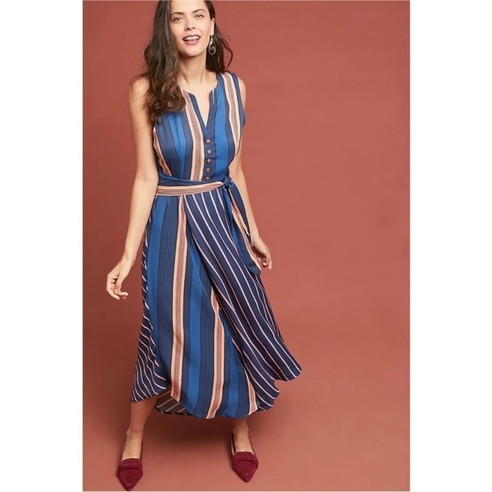 Anthropologie Maeve Atalanta Front-Tie Dress size M - Picture 2 of 14